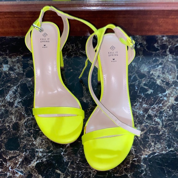 Neon Brand New Call it Spring Heels - Picture 1 of 2